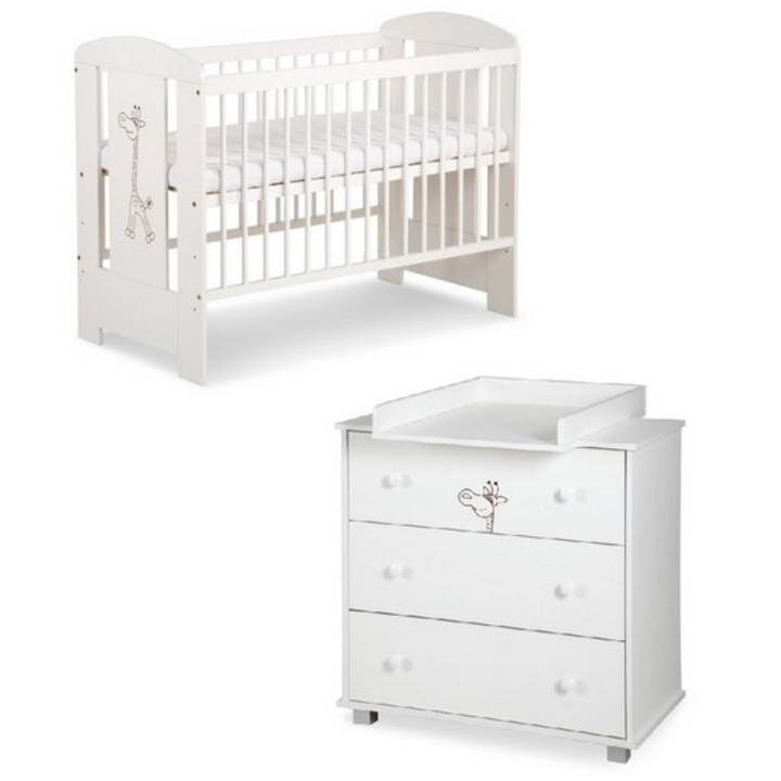 Ολοκληρωμένο Βρεφικό Δωμάτιο Giraffe Λευκό 120x60cm