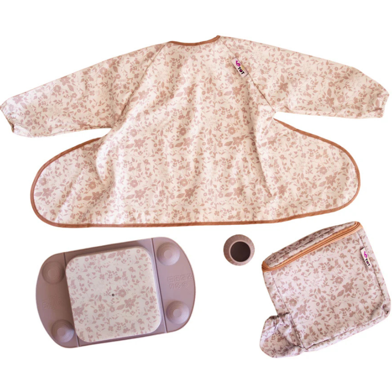 Bundle Fleur De Jardin Rose Cover & Catch με Πιατάκι και Dinky Cup BLW