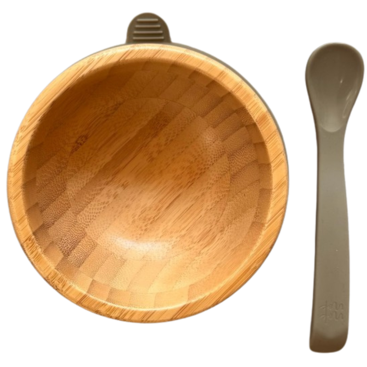 Μπωλ Bamboo με Aντιολισθητική Bάση & Kουτάλι
