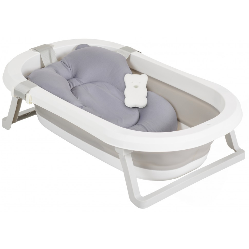 Πτυσσόμενο Βρεφικό Μπανάκι με Μαξιλαράκι Palma Grey