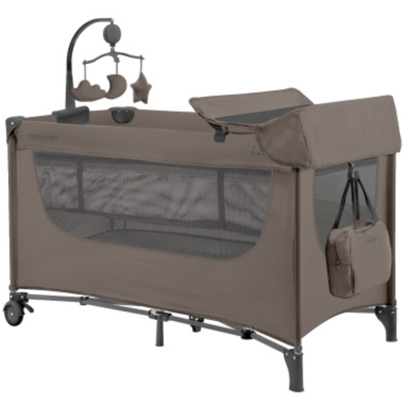 Παρκοκρέβατο 2 Επιπέδων Nighty Night Beige 2026 KikkaBoo