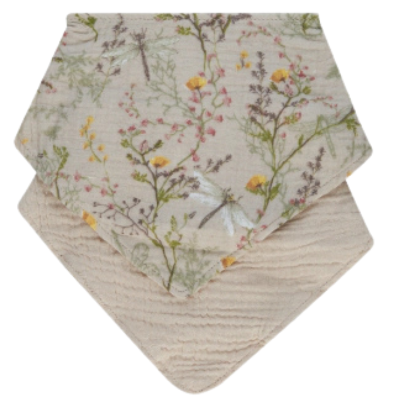 Σετ Σαλιάρες από Μουσελίνα Secret Garden Beige KikkaBoo