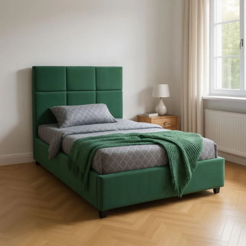 Κρεβάτι Casper Με Αποθηκευτικό Χώρο 100x200cm Dark Green