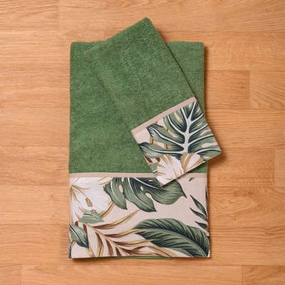 Σετ Βρεφικές Πετσέτες Tropical Leaves 2τμχ