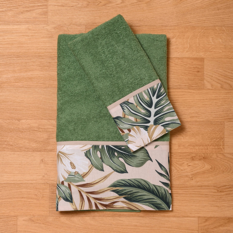 Σετ Βρεφικές Πετσέτες Tropical Leaves 2τμχ