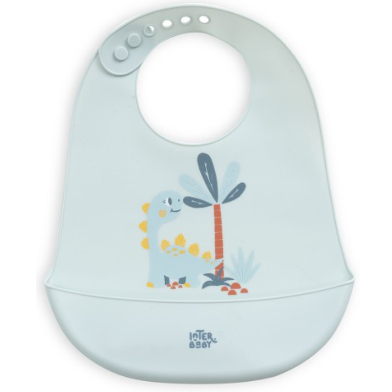 Σαλιάρα Σιλικόνης Dino Blue