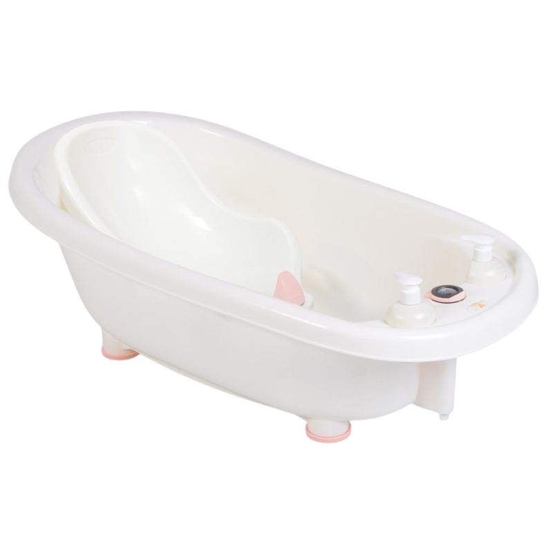 Βρεφική Μπανιέρα Mε Θερμόμετρο Bubble Pink