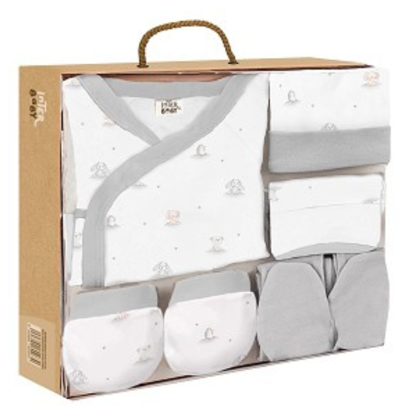 Σετ Δώρου Grey 0-6m 5τμχ