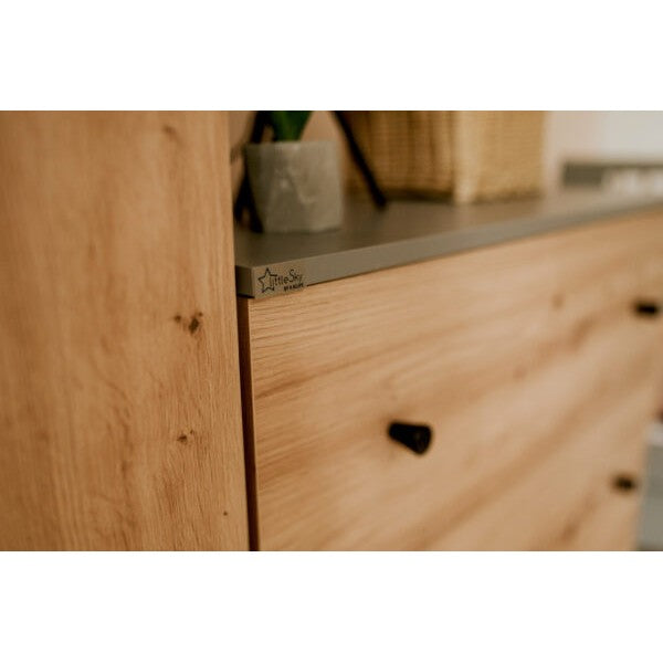 Ολοκληρωμένο Βρεφικό Δωμάτιο Pauline Φυσικό Ξύλο/ Γκρι 120x60cm