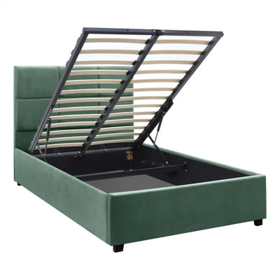 Κρεβάτι Casper Με Αποθηκευτικό Χώρο 100x200cm Dark Green