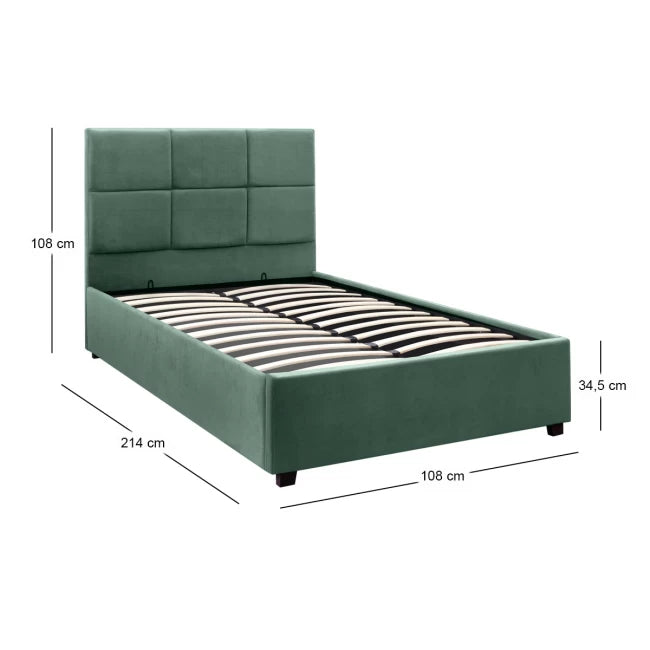 Κρεβάτι Casper Με Αποθηκευτικό Χώρο 100x200cm Dark Green