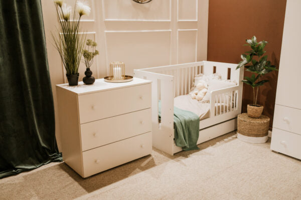 Βρεφική Συρταριέρα Με Αλλαξιέρα Paula Λευκό