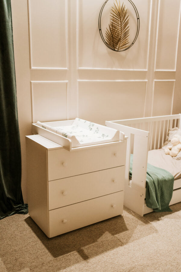 Βρεφική Συρταριέρα Με Αλλαξιέρα Paula Λευκό