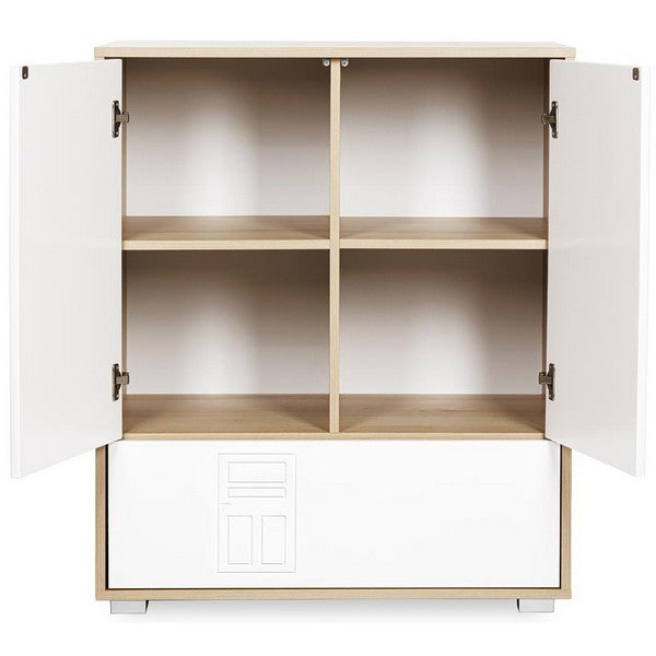 Βρεφική Συρταριέρα Ida Λευκό / Φυσικό Ξύλο