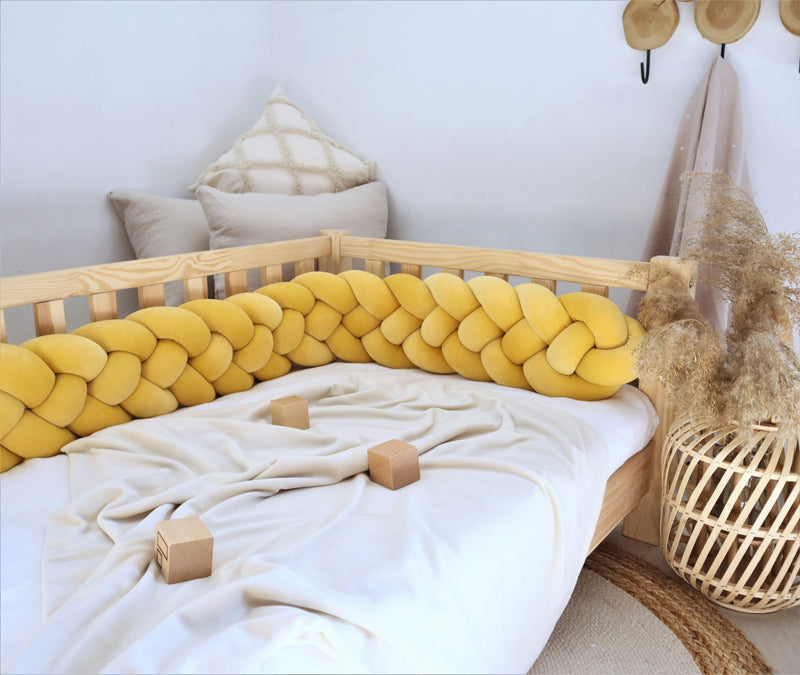 Τετραπλή Πάντα Πλεξούδα Velvet Mustard