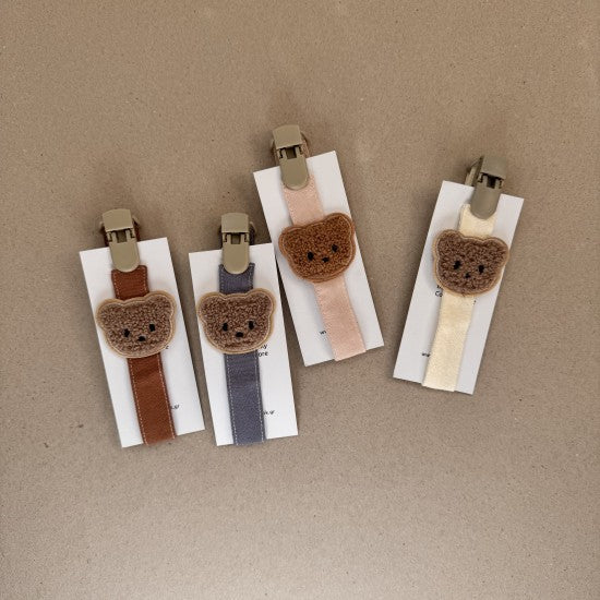 Υφασμάτινο Κλιπ Πιπίλας Bear Blue