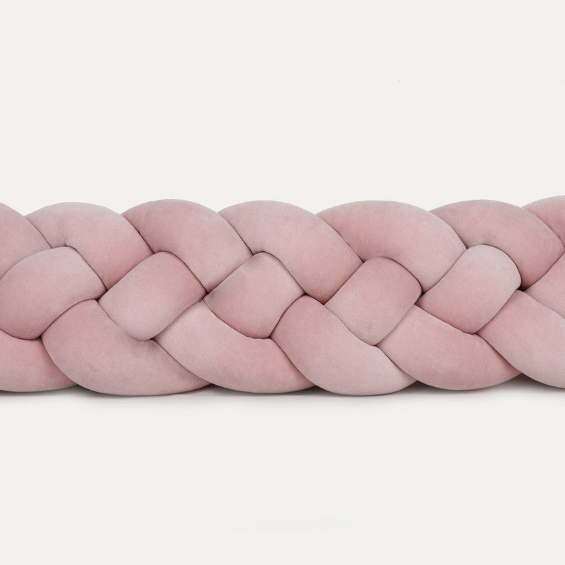 Τετραπλή Πάντα Πλεξούδα Velvet Powder Pink