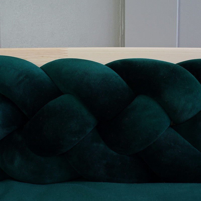Τετραπλή Πάντα Πλεξούδα Velvet Bottle Green