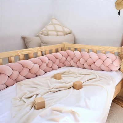 Τετραπλή Πάντα Πλεξούδα Velvet Powder Pink
