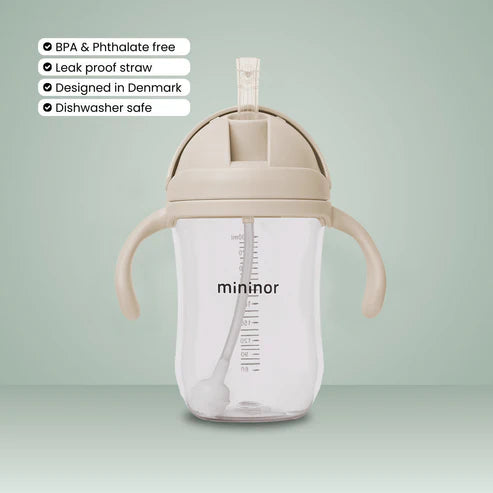 Εκπαιδευτικό Ποτηράκι Με Καλαμάκι Cloudy Morning 330ml