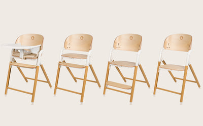 Καρεκλάκι Φαγητού Celia 3 σε 1 White Natural Wood Lionelo
