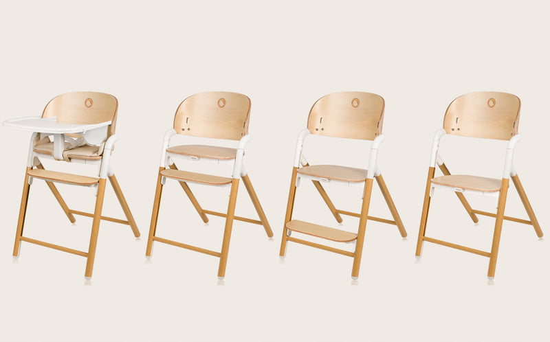 Καρεκλάκι Φαγητού Celia 3 σε 1 White Natural Wood Lionelo