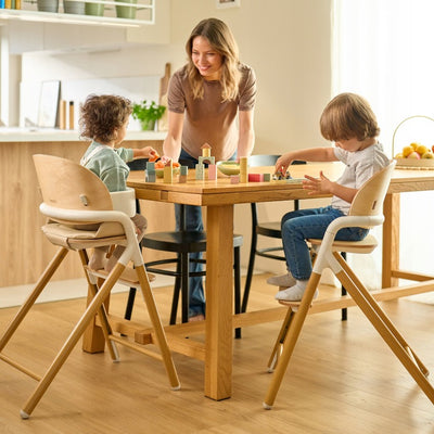 Καρεκλάκι Φαγητού Celia 3 σε 1 White Natural Wood Lionelo