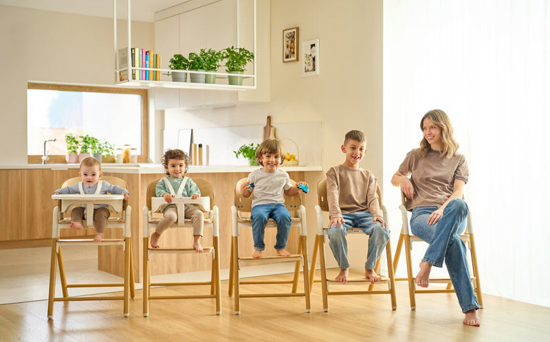 Καρεκλάκι Φαγητού Celia 3 σε 1 White Natural Wood Lionelo