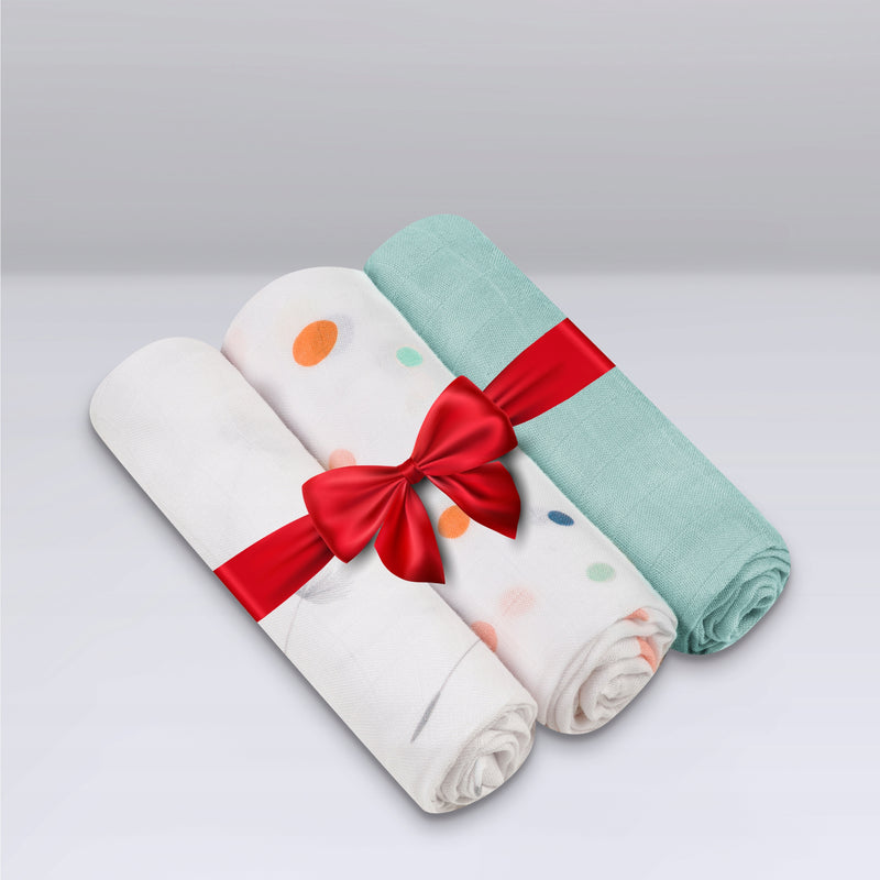 Μουσελίνα Πανάκι Αγκαλίας  Dot Bamboo 3τμχ