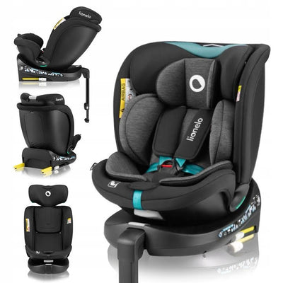 Κάθισμα Αυτοκινήτου Navy Black Tirquoise 360° i-Size Isofix 40-150cm Lionelo