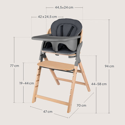 Καρεκλάκι Φαγητού Megan 3 σε 1 White Wood Lionelo
