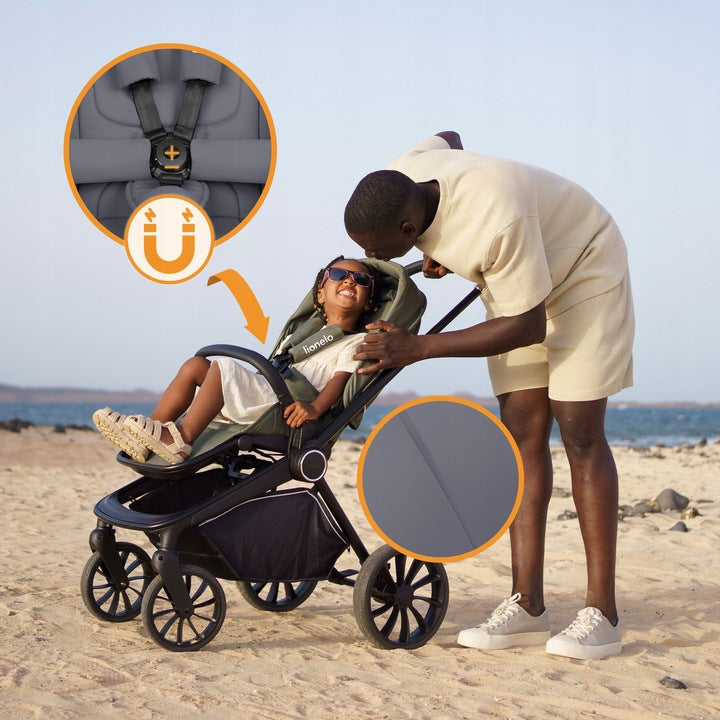 Βρεφικό Καρότσι Mika Plus Green Olive Lionelo