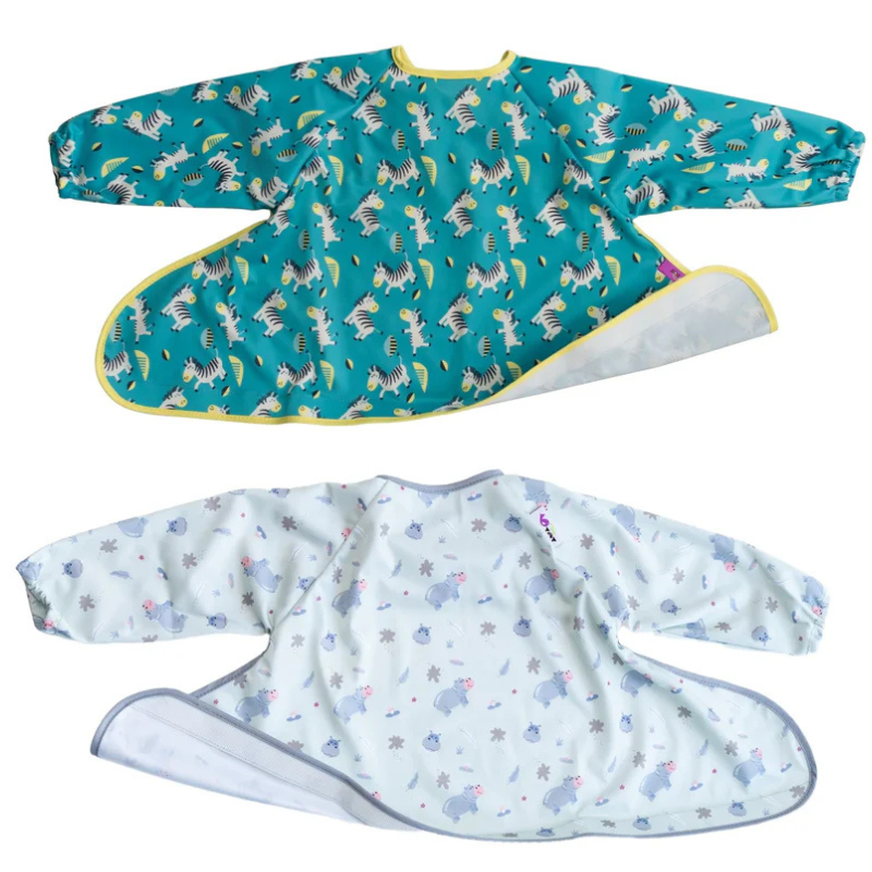 Σετ 2 Ανταλλακτικές Σαλιάρες Coverall Bib Zebras- Hippos