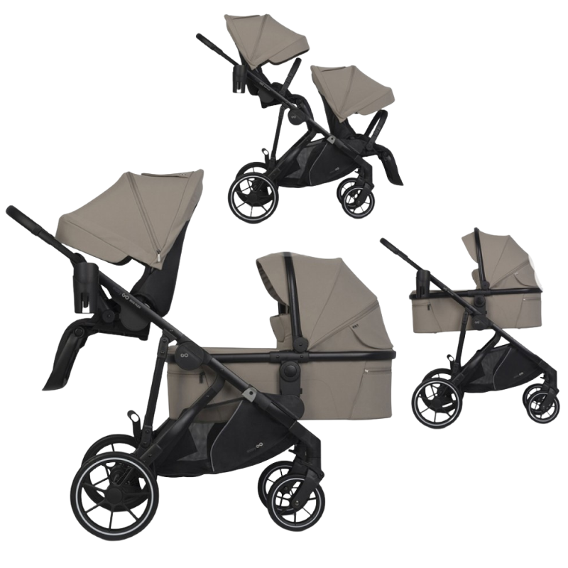 Καρότσι Διδύμων Eurocart Duoflex 1+2 Savana Beige EasyGo