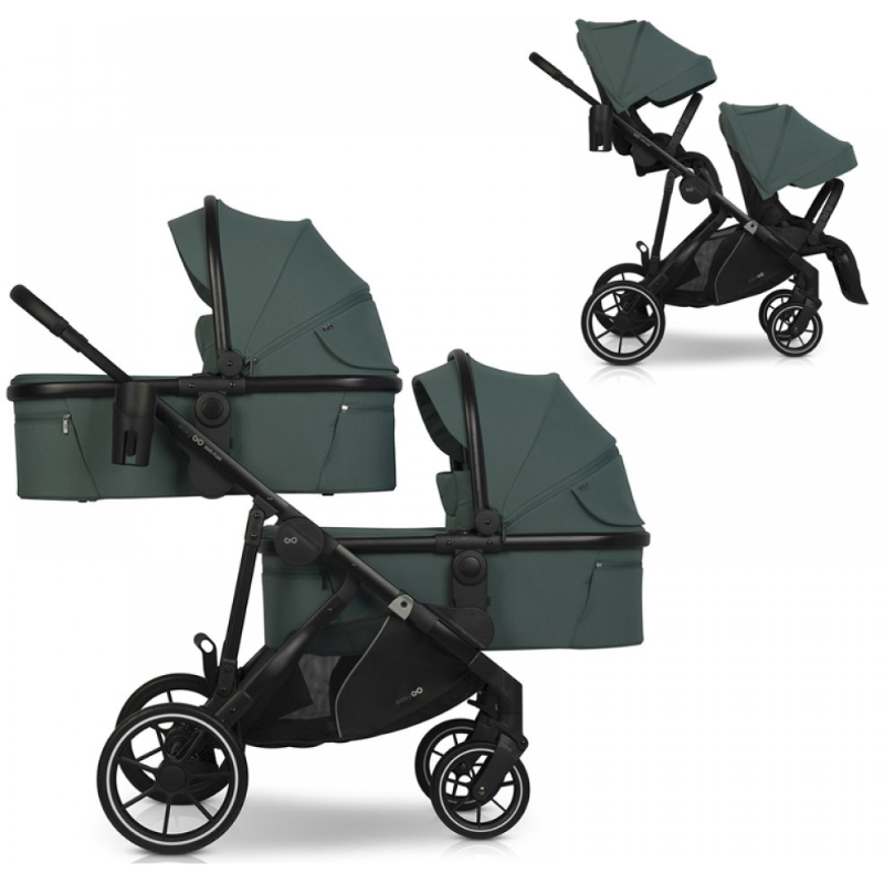 Καρότσι Διδύμων Eurocart Duoflex 2+2 Sage Green EasyGo