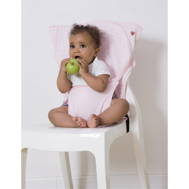 Αναδιπλούμενο Καρεκλάκι Φαγητού Pocket Chair On The Go Pink Stars