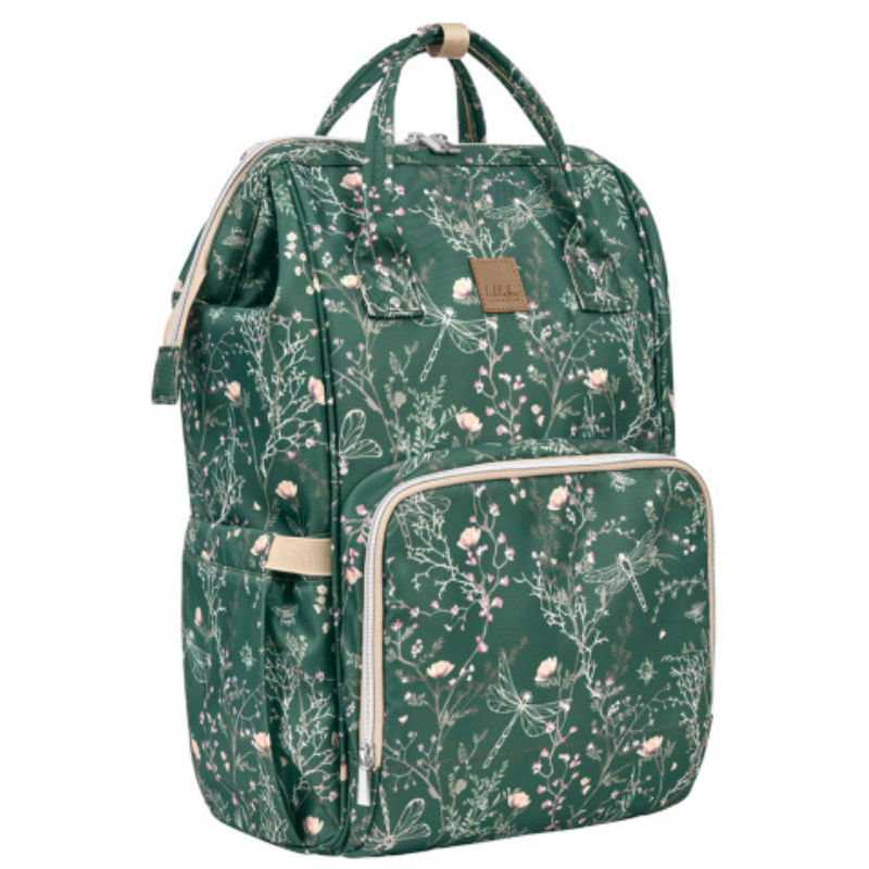 Τσάντα Πλάτης - Αλλαξιέρα Siena Luxe Secret Garden Deep Green KikkaBoo