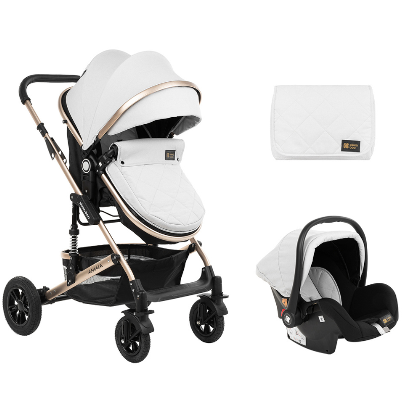 Παιδικό Καρότσι Amaia 3 Σε 1 Light Grey KikkaBoo