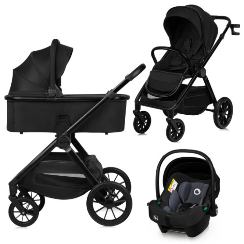 Βρεφικό Καρότσι Layla 3 σε 1 Black Lionelo