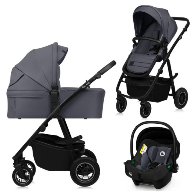 Βρεφικό Καρότσι Amber Plus 3 σε 1 Gray Graphite Lionelo
