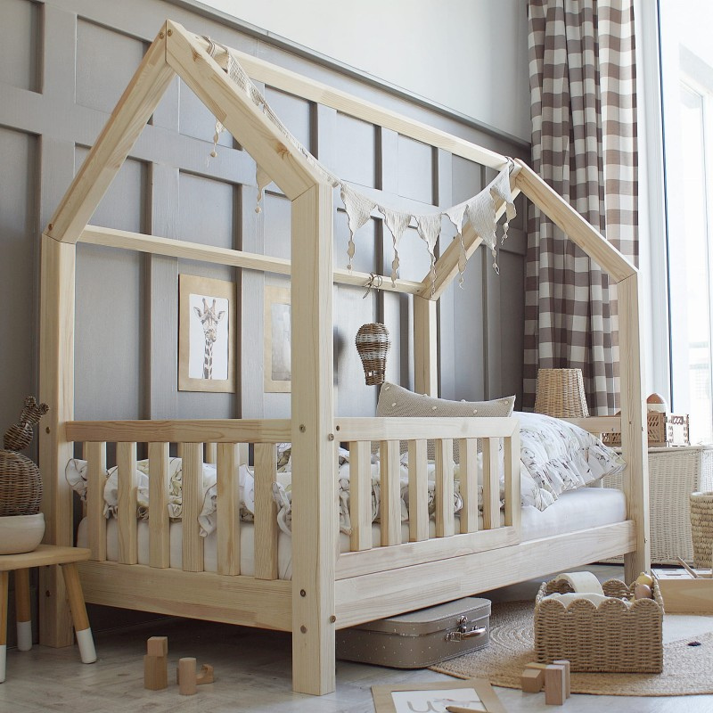 Παιδικό Κρεβάτι Bianco 190x90cm Φυσικό Ξύλο - 10% Έκπτωση Στο Στρώμα