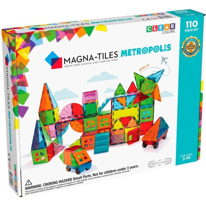 Μαγνητικό Παιχνίδι 110 Κομματιών Metropilis Magna Tiles