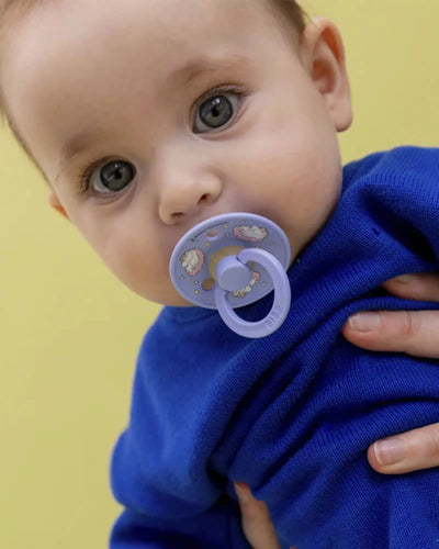 Πιπίλα Moomin Colour Latex Dreaming Baby Pink/ Hush 0-6m 2τμχ