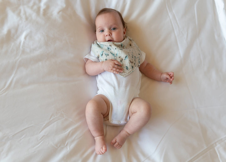 Σετ Σαλιάρες από Μουσελίνα Secret Garden Beige KikkaBoo