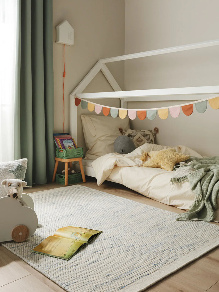 Μάλλινο Χαλί Rocky Blue 90x130cm