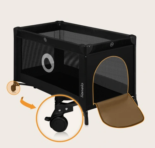 Παρκοκρέβατο Stefi Black Carbon Lionelo