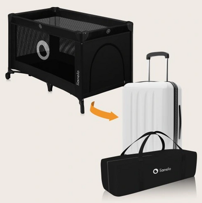 Παρκοκρέβατο Stefi Black Carbon Lionelo
