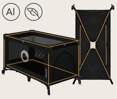 Παρκοκρέβατο Stefi Black Carbon Lionelo