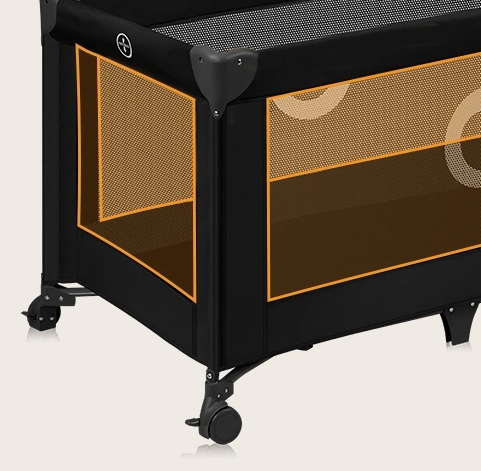 Παρκοκρέβατο Stefi Black Carbon Lionelo
