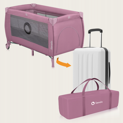 Παρκοκρέβατο Stefi Plus Pink Magnolia Lionelo